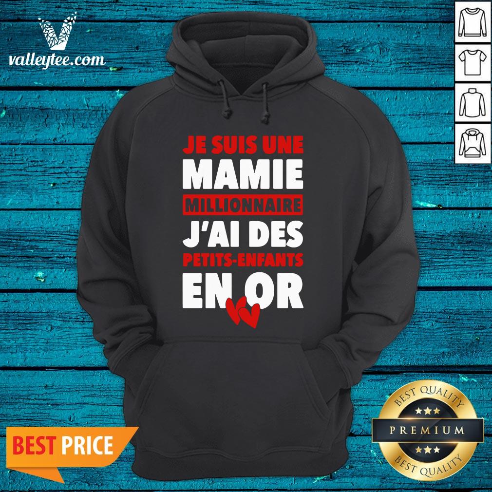 Official Je Suis Une Mamie Millionnaire J'ai Des Petits Enfants Enor Hearts Shirt - Image 2