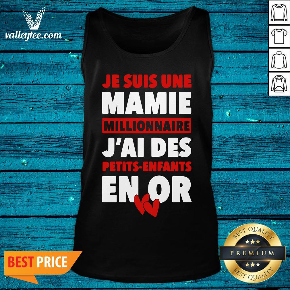 Official Je Suis Une Mamie Millionnaire J'ai Des Petits Enfants Enor Hearts Shirt - Image 4