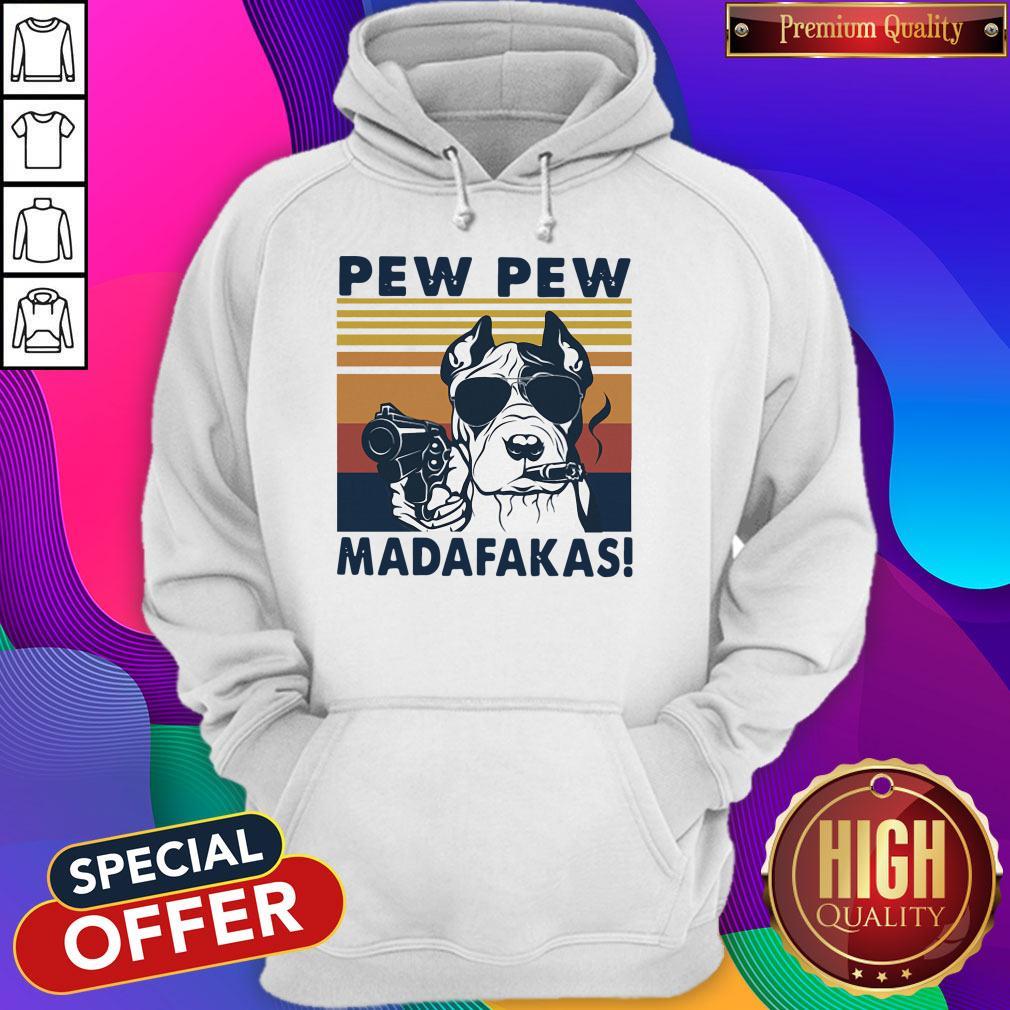 Official Pitbull Pew Pew Madafakas Vintage Shirt - Image 2