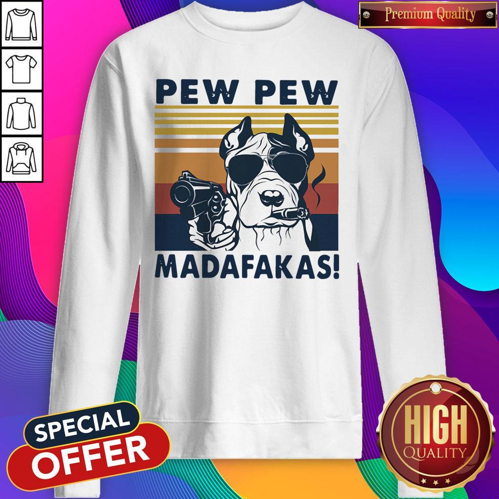 Official Pitbull Pew Pew Madafakas Vintage Shirt - Image 5