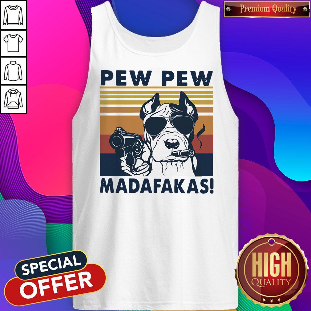 Official Pitbull Pew Pew Madafakas Vintage Shirt - Image 4