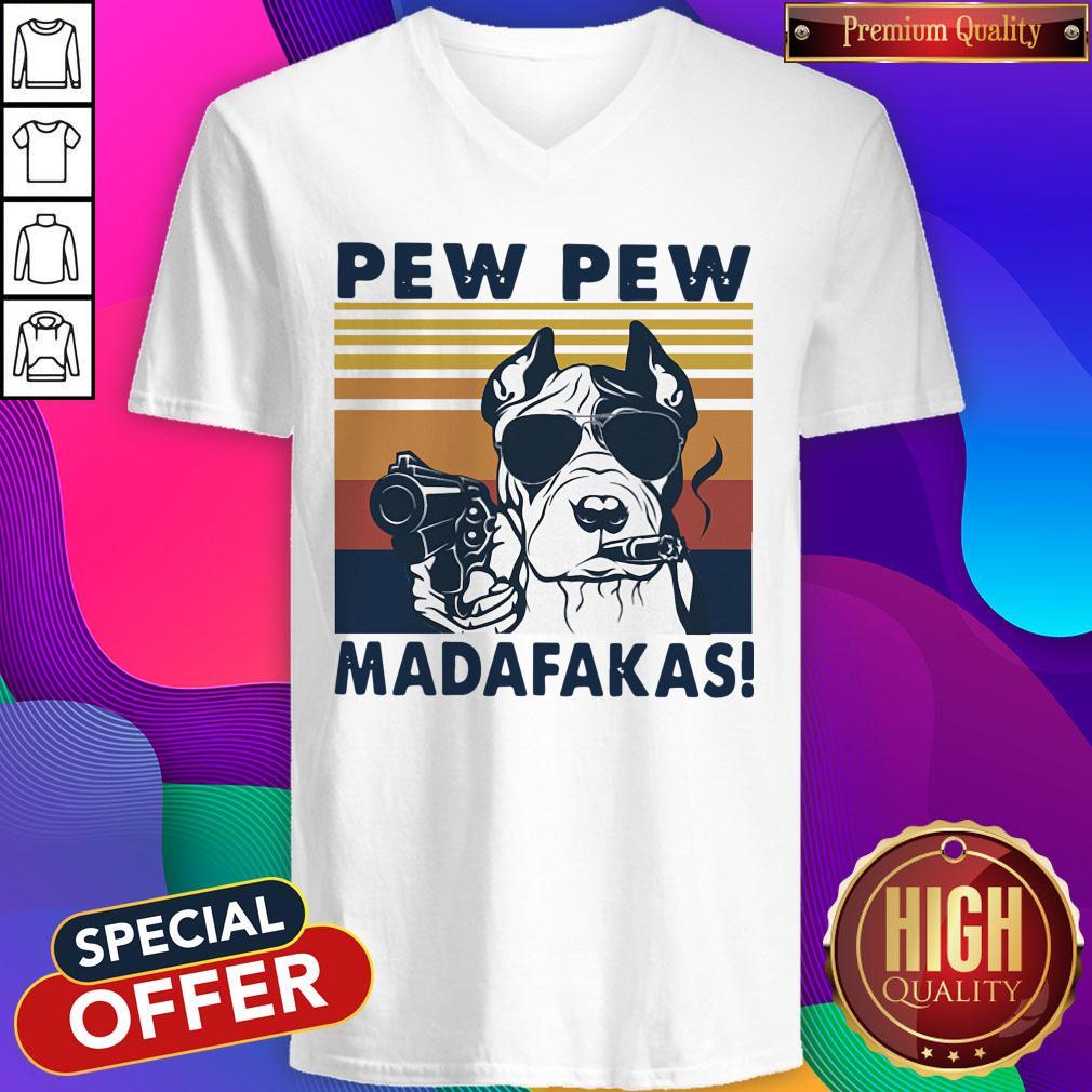 Official Pitbull Pew Pew Madafakas Vintage Shirt - Image 3