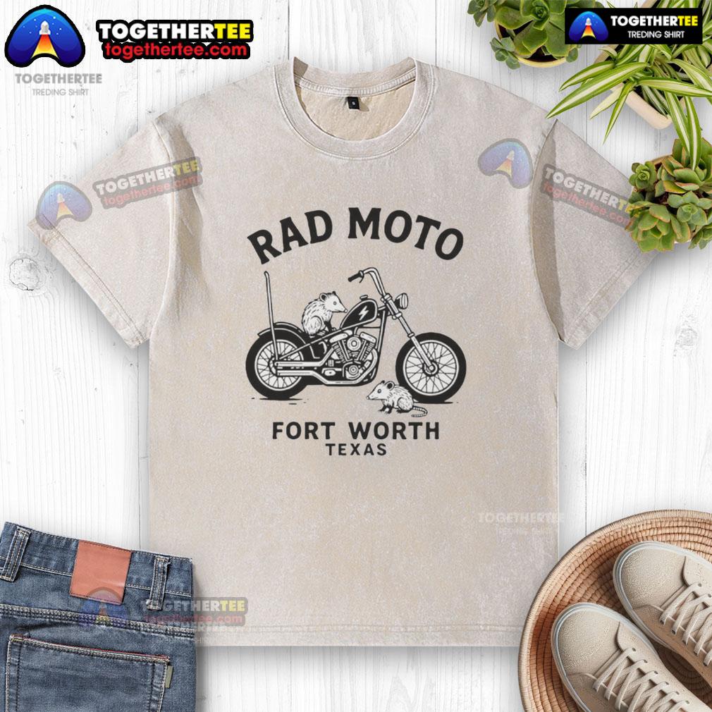 Original Possum Rad Moto Fort Worth Texas T-Shirt - Image 6