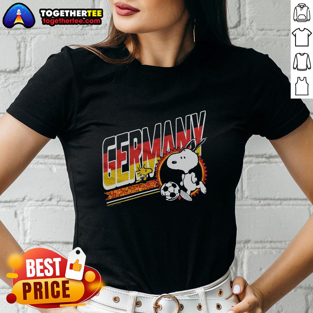 Top Peanuts Snoopy X Germany Soccer T-Shirt - Image 3