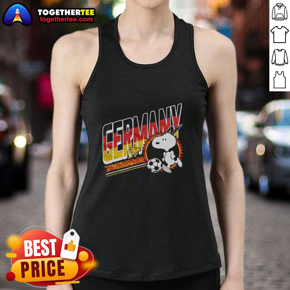 Top Peanuts Snoopy X Germany Soccer T-Shirt - Image 4