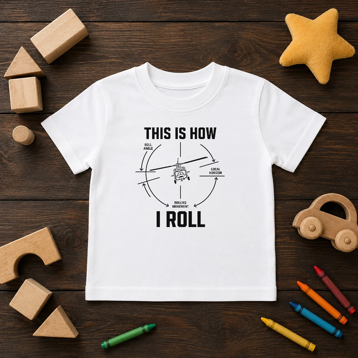 Pretty This Is How I Roll Funny Helicopter Shirt - Image 9