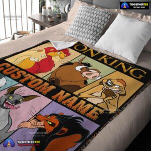 Alternative view of Official Disney Cartoon The Lion King With All Friends Blanket Fleece Customized Blanket