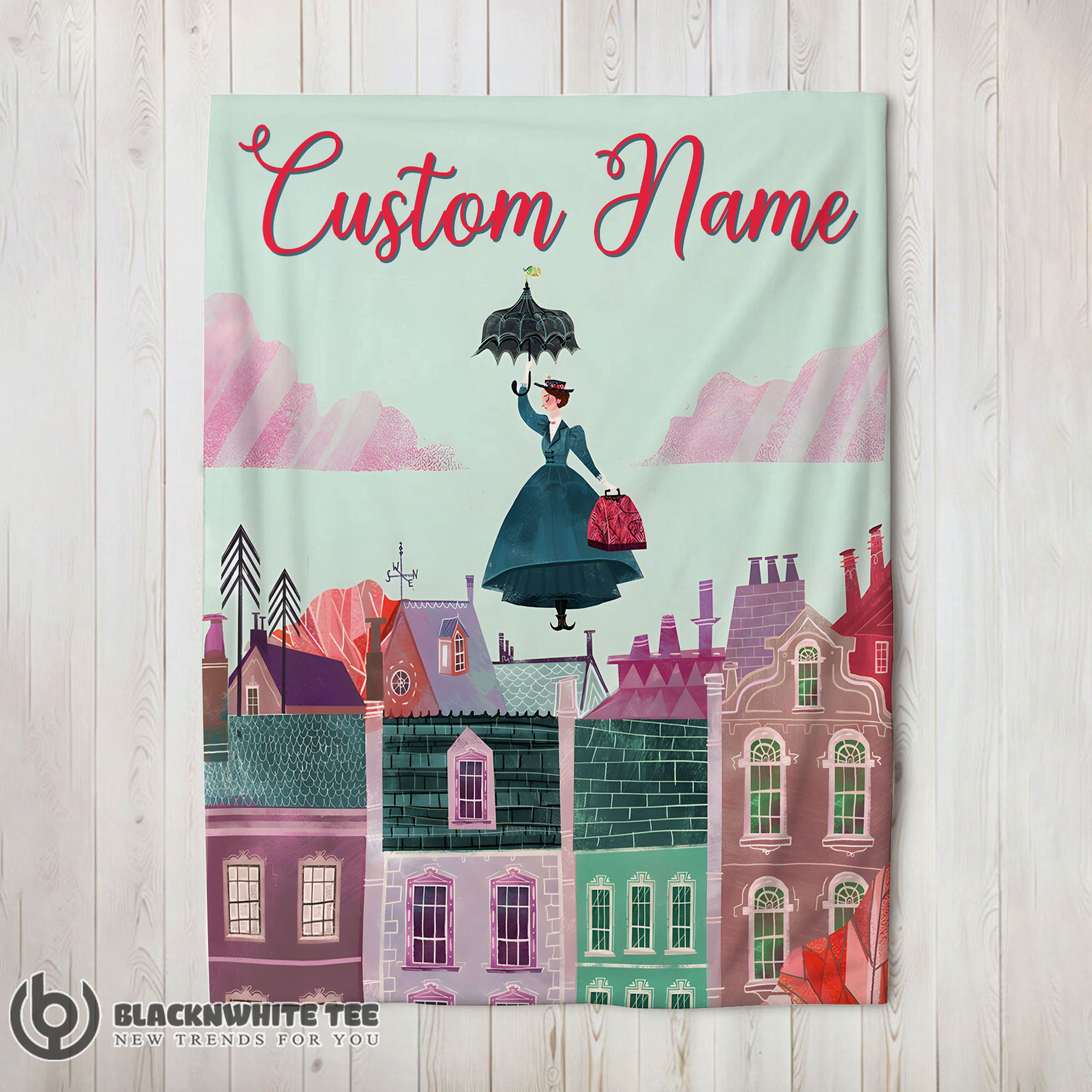 Official Perfect Mary Poppins Film Classic Movie Blanket Fleece Customized Blanket