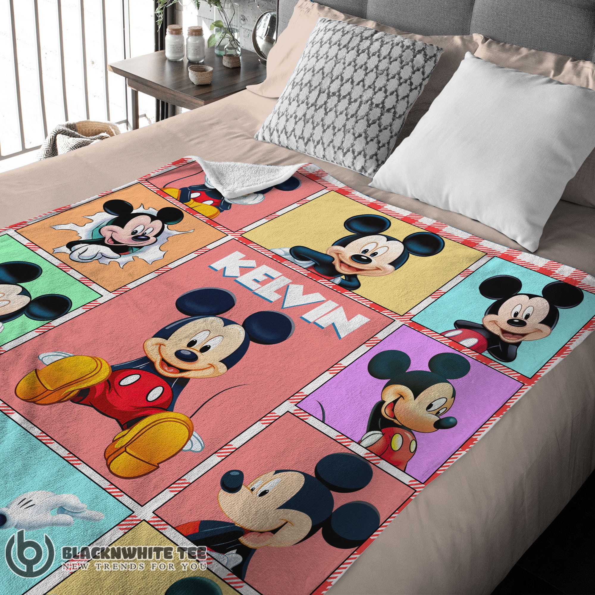 Official Perfect Mickey Mouse Collage Blanket Fleece Customized Blanket - Image 3