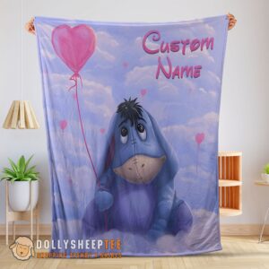 Perfect Disney Cartoon Winnie The Pooh Eeyore Cute Blanket Fleece Customized Blanket