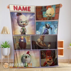 Perfect Disney Chicken Little Collage Poster Blanket Fleece Customized Blanket