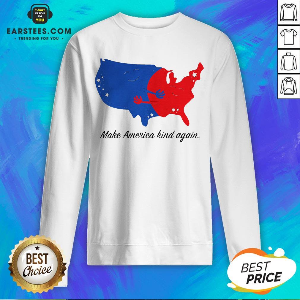 Original Make America Kind Again Hugging America Map Shirt - Image 5
