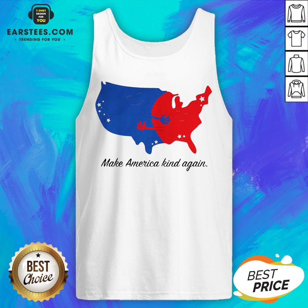 Original Make America Kind Again Hugging America Map Shirt - Image 4