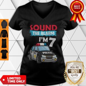 Alternative view of Birthday Boy 7 Years Old Police Car Policeman Cop Shirt