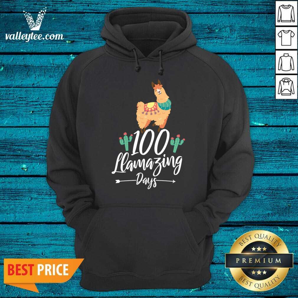 Lovely 100 Llamazing Days Llama 100th Day of School Teacher Kids Shirt - Image 2