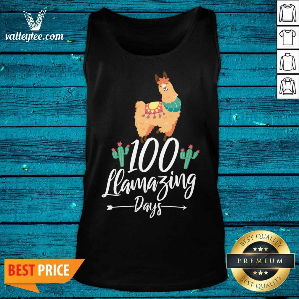 Lovely 100 Llamazing Days Llama 100th Day of School Teacher Kids Shirt - Image 4