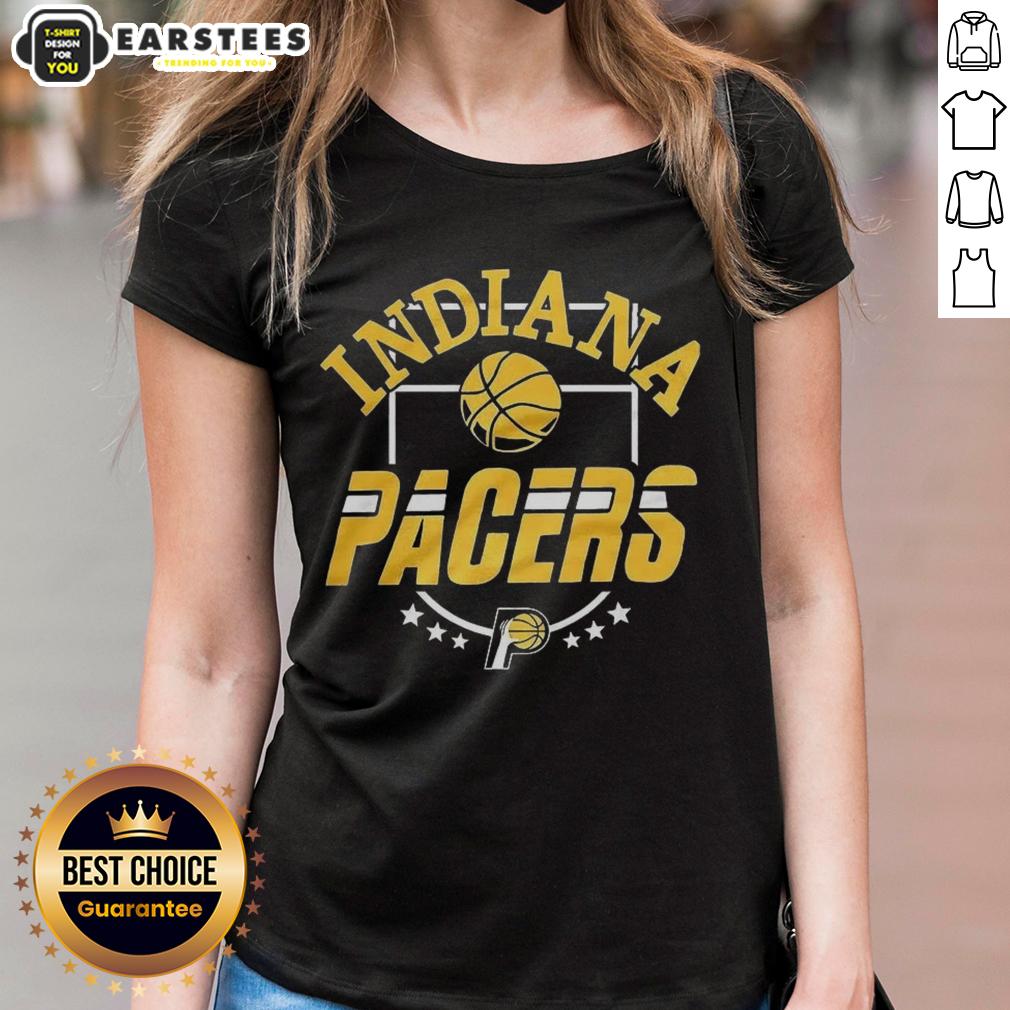 Awesome Indiana Pacers City Basketball 2025 Six Stars Logo T-Shirt - Image 3