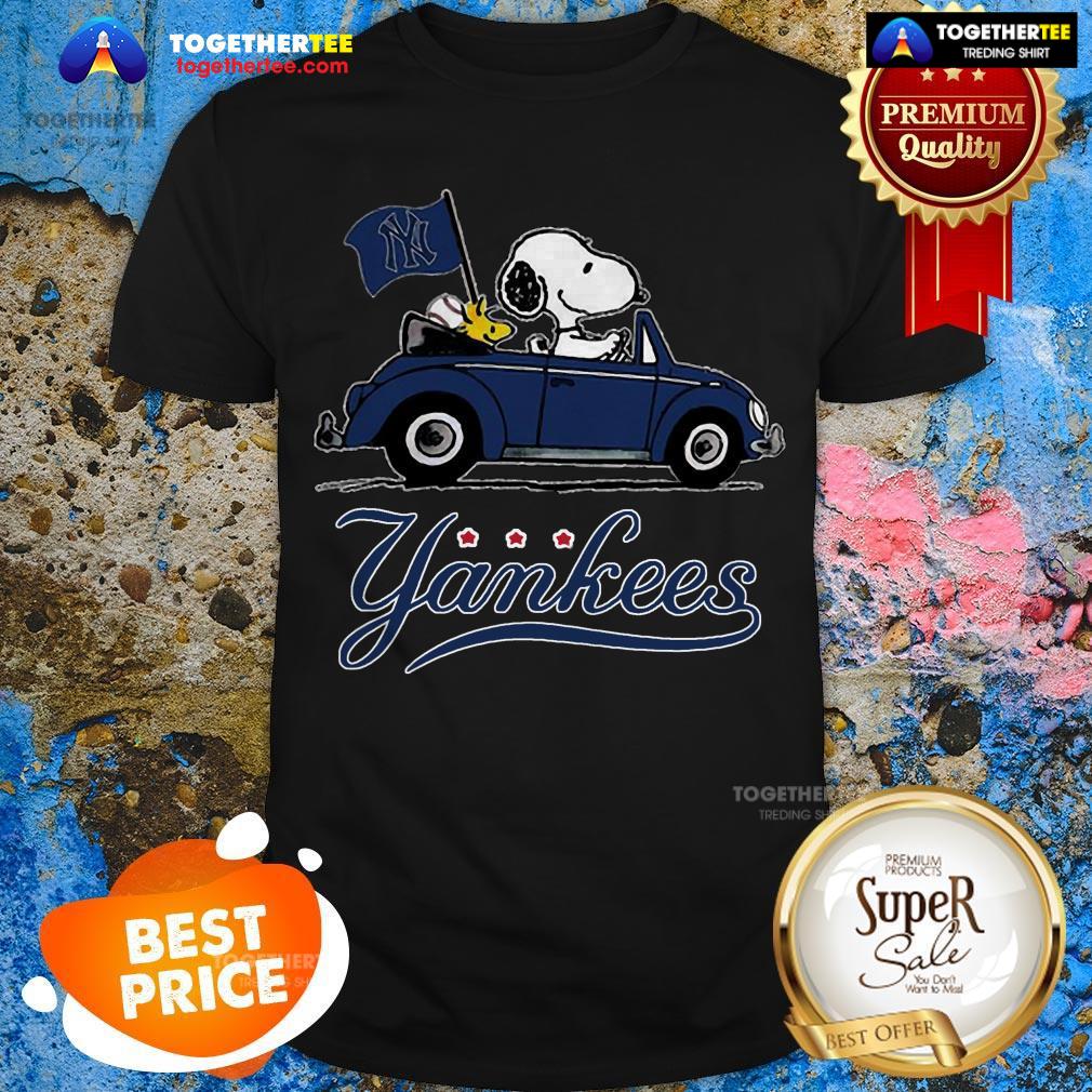 Official Snoopy Driving Volkswagen New York Yankees Shirt