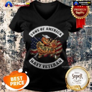 Alternative view of Popeye Sailor Man Son Of American Flag Navy Veteran Shirt