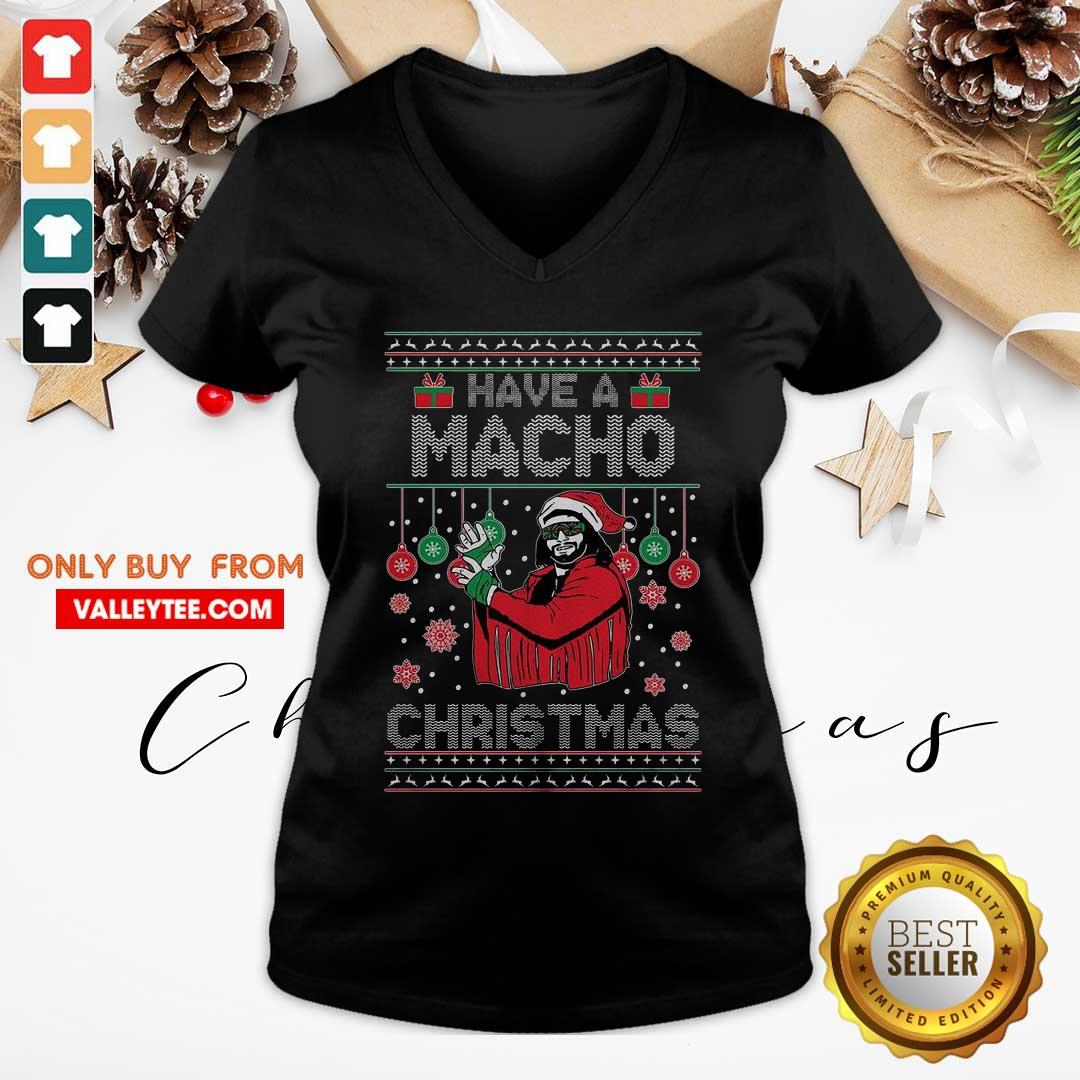 Perfect Randy Savage Have A Macho Christmas Ugly Shirt - Image 3