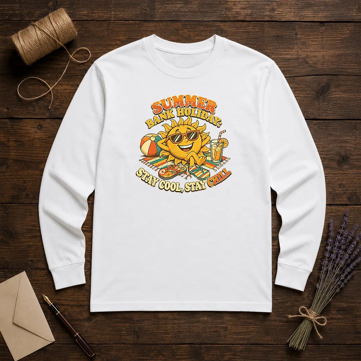Premium Summer Bank Holiday Vintage Chill Sun Shirt - Image 5
