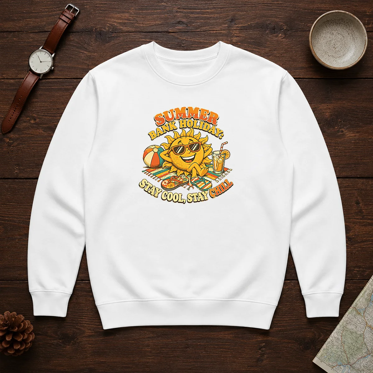 Premium Summer Bank Holiday Vintage Chill Sun Shirt - Image 7