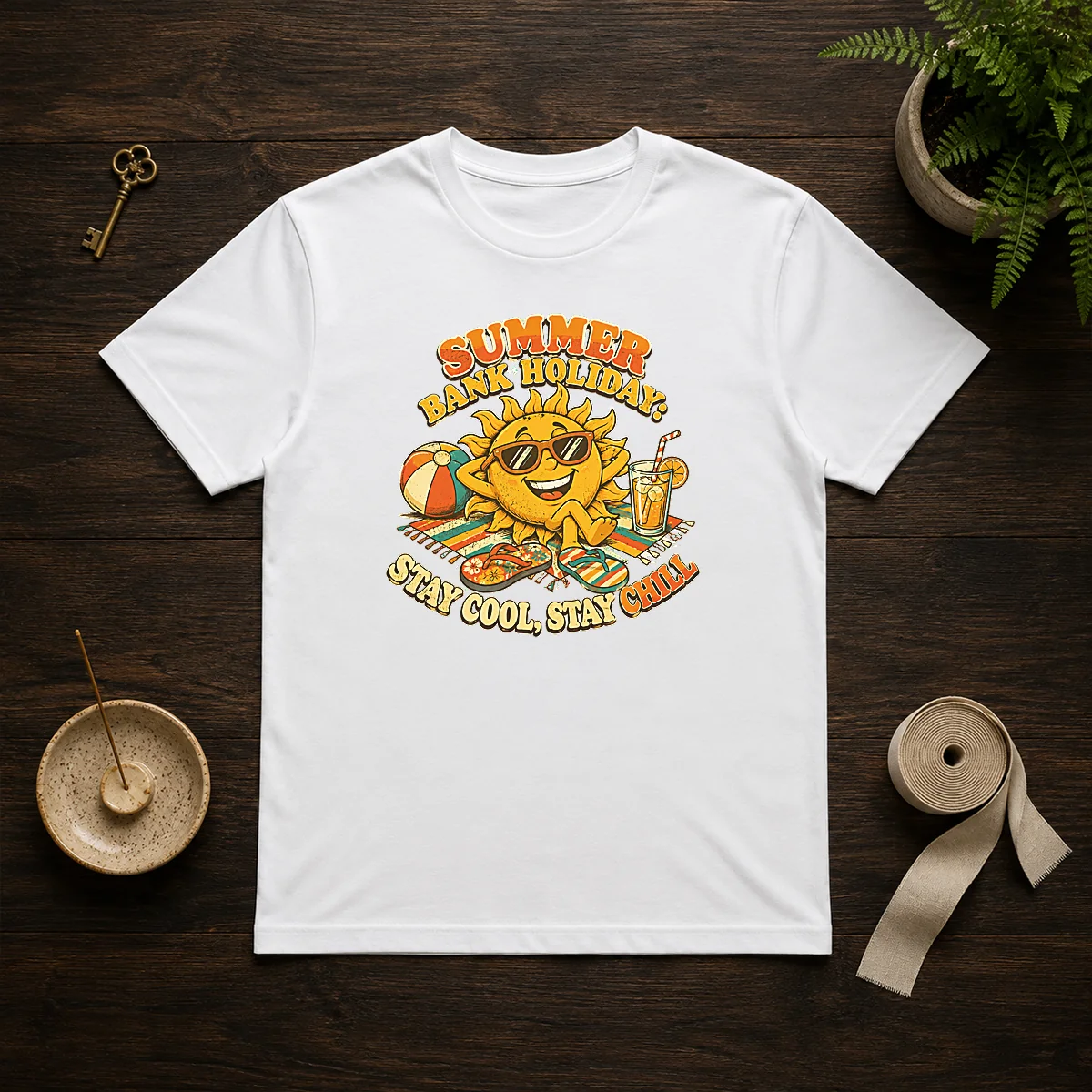 Premium Summer Bank Holiday Vintage Chill Sun Shirt