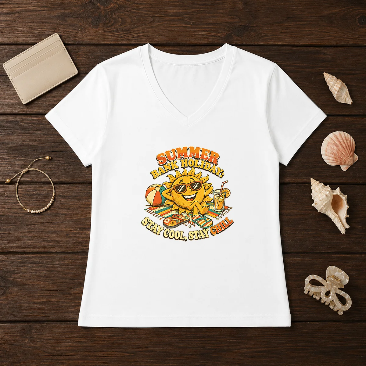 Premium Summer Bank Holiday Vintage Chill Sun Shirt - Image 2