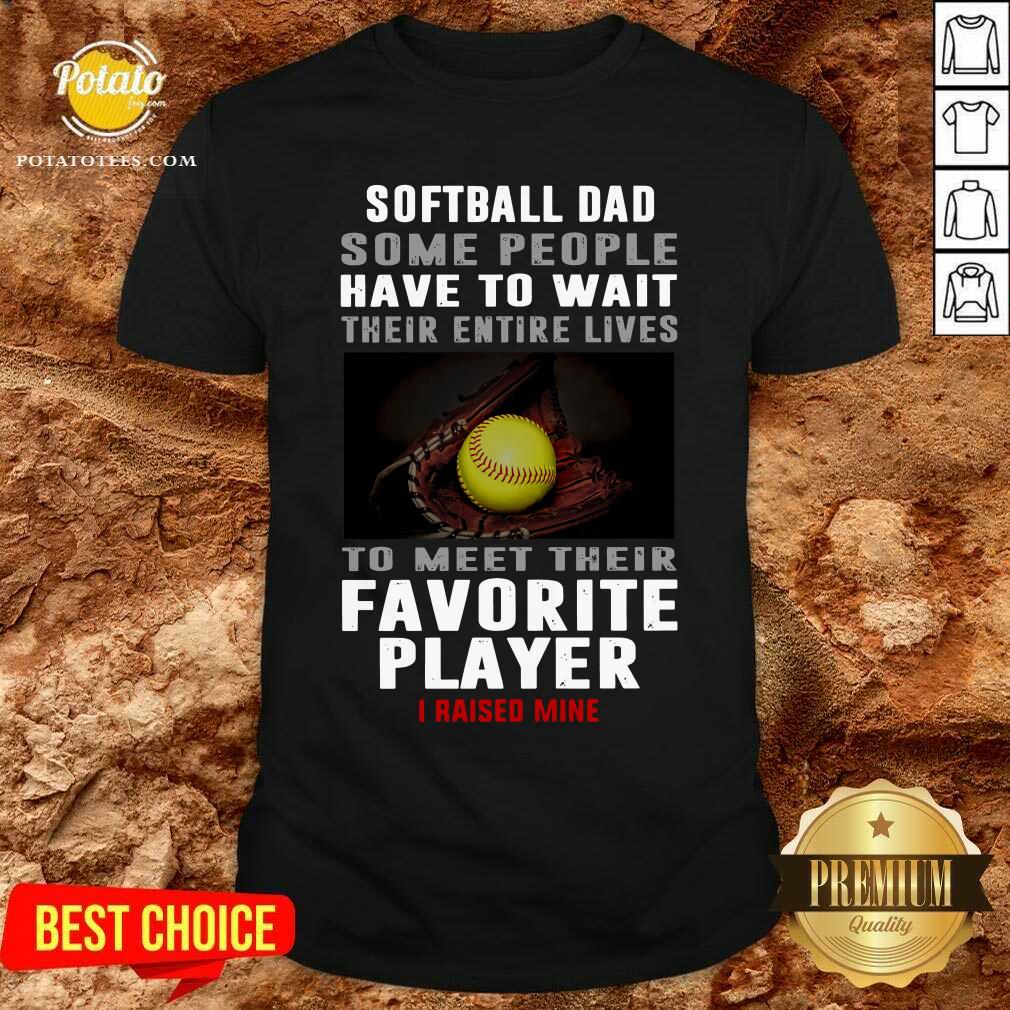 Softball Dad Some People Have To Wait Their Entire Lives To Meet Their Favorite Player Shirt