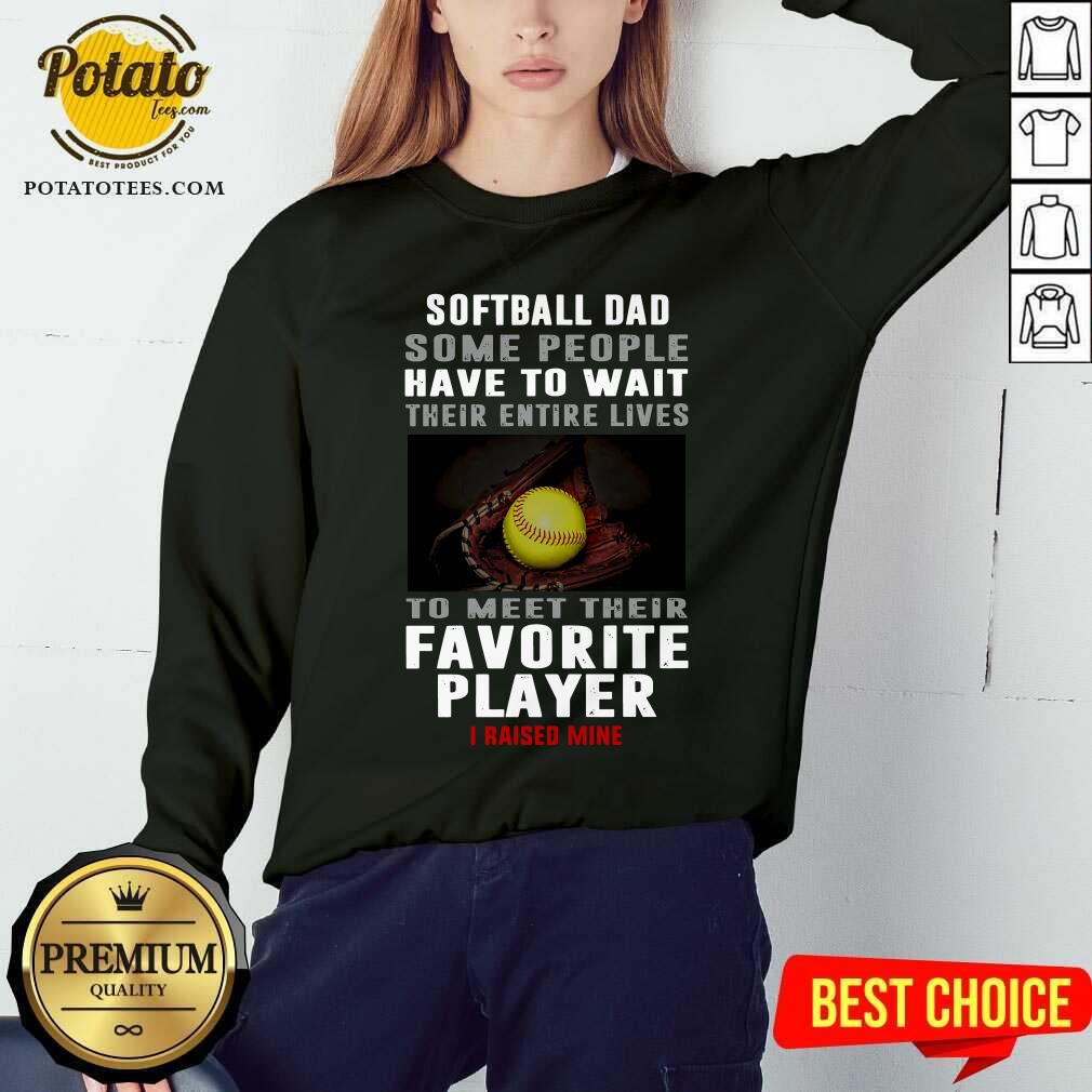 Softball Dad Some People Have To Wait Their Entire Lives To Meet Their Favorite Player Shirt - Image 3