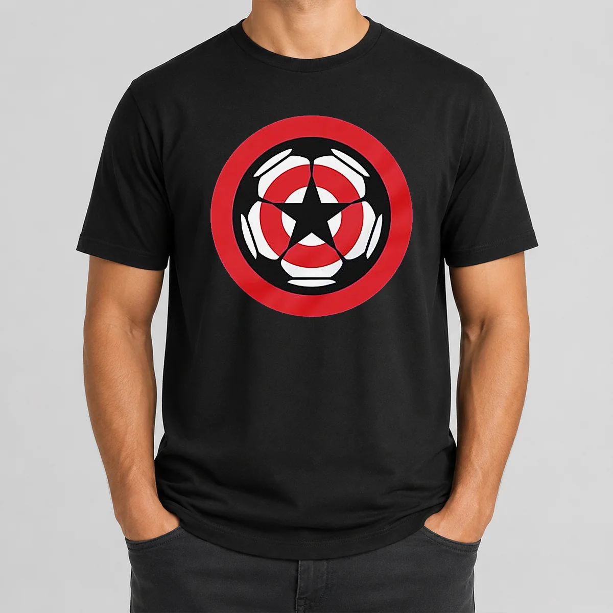 Pretty Captain America Marvel Cinematic Universe UEFA Champions Shirt