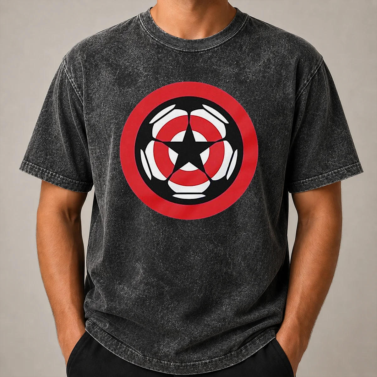 Pretty Captain America Marvel Cinematic Universe UEFA Champions Shirt - Image 8