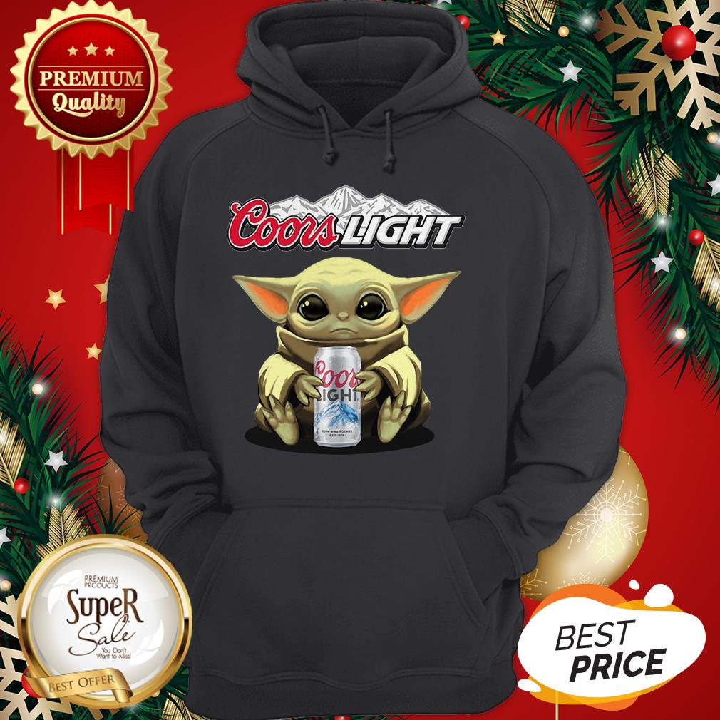Star Wars Baby Yoda hug Coors Light Beer Shirt - Image 5