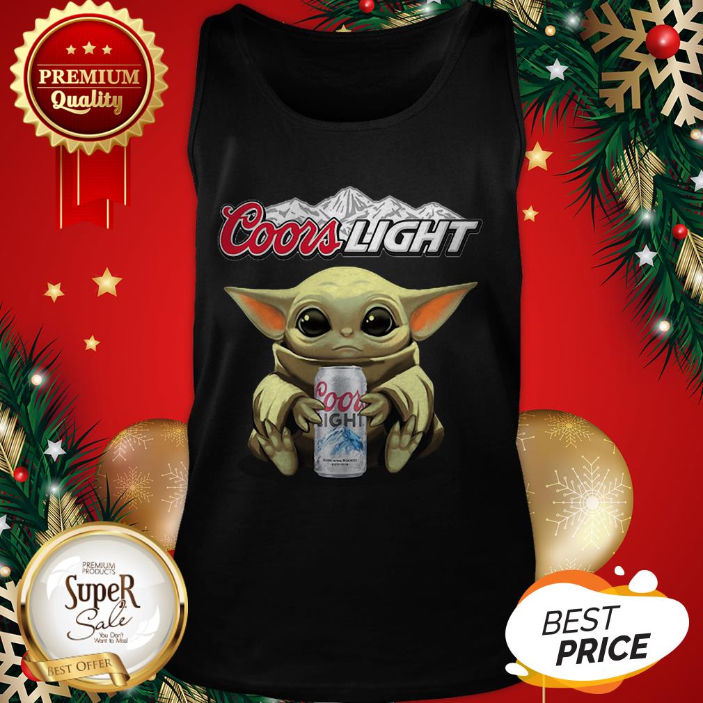 Star Wars Baby Yoda hug Coors Light Beer Shirt - Image 3