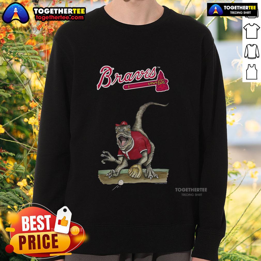 Original Atlanta Braves Tiny Turnip Velociraptor T-Shirt - Image 5