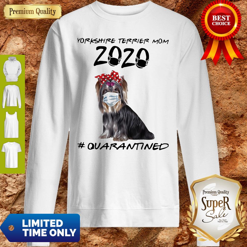 Good Yorkie Mom 2020 Mask Quarantined Shirt - Image 5