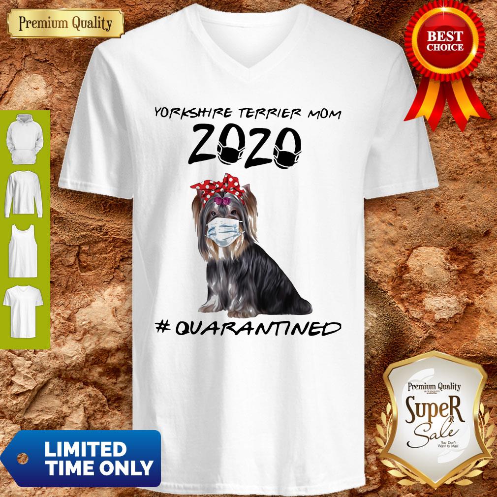 Good Yorkie Mom 2020 Mask Quarantined Shirt - Image 3