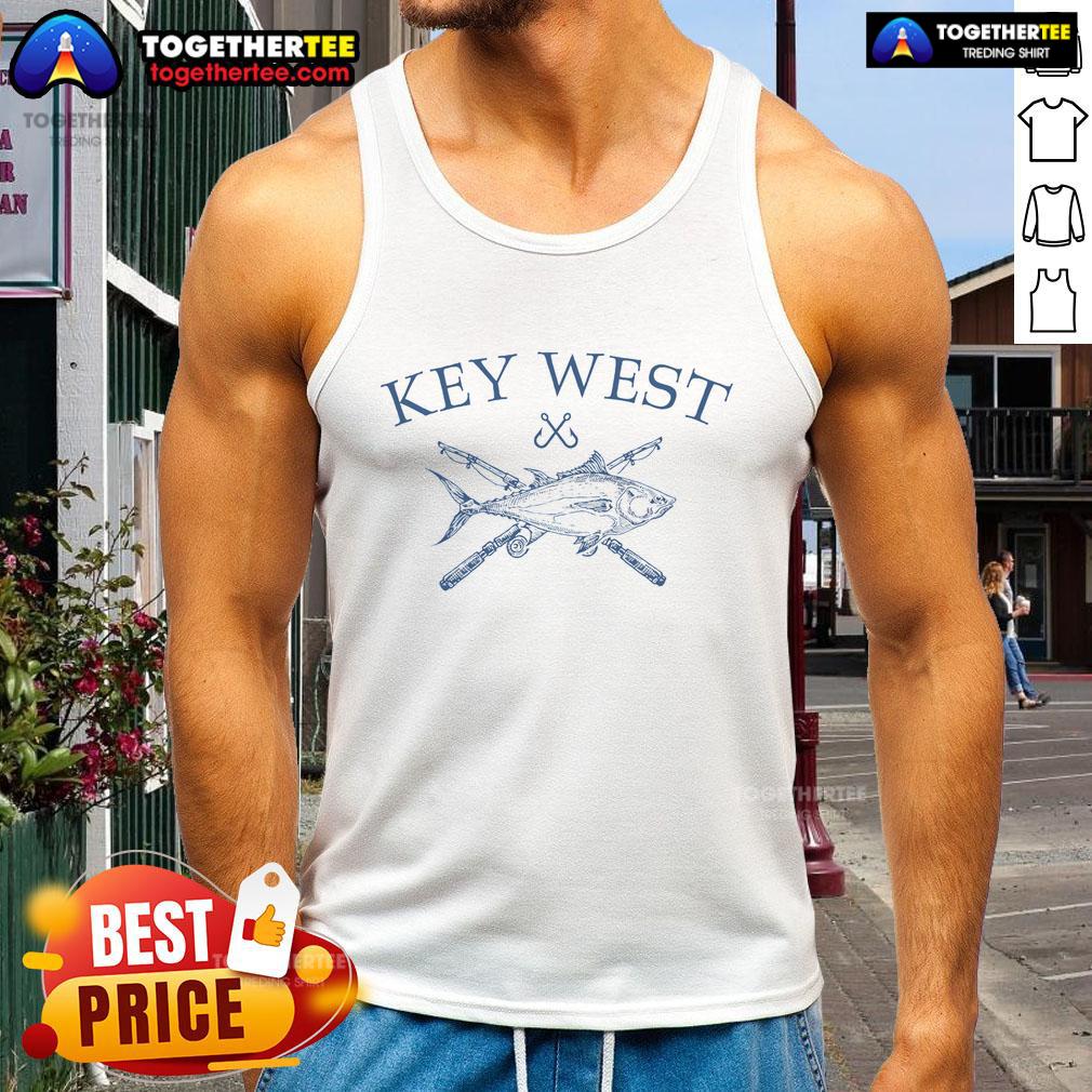 Nice Key West Florida Souvenirs Fishing Vintage T-Shirt - Image 4