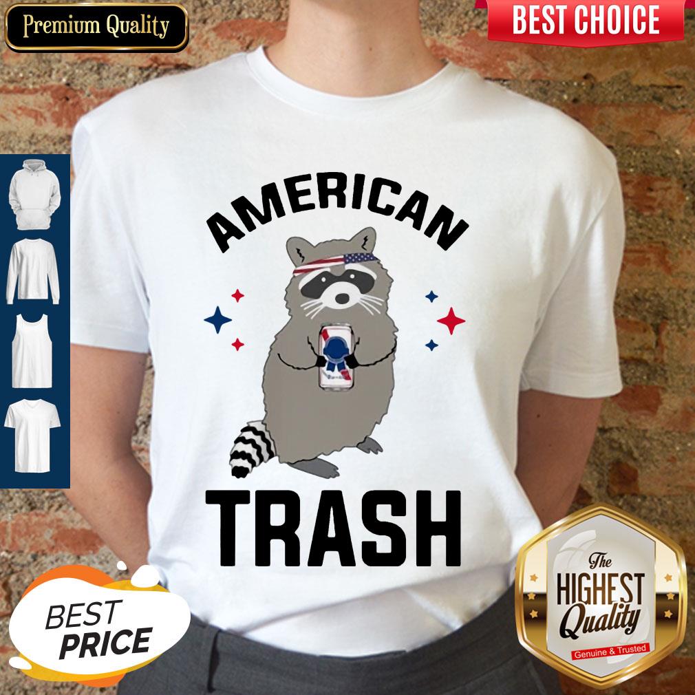Funny American Trash American Flag Veteran Independence Day Shirt