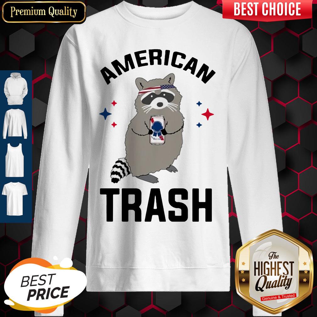 Funny American Trash American Flag Veteran Independence Day Shirt - Image 5