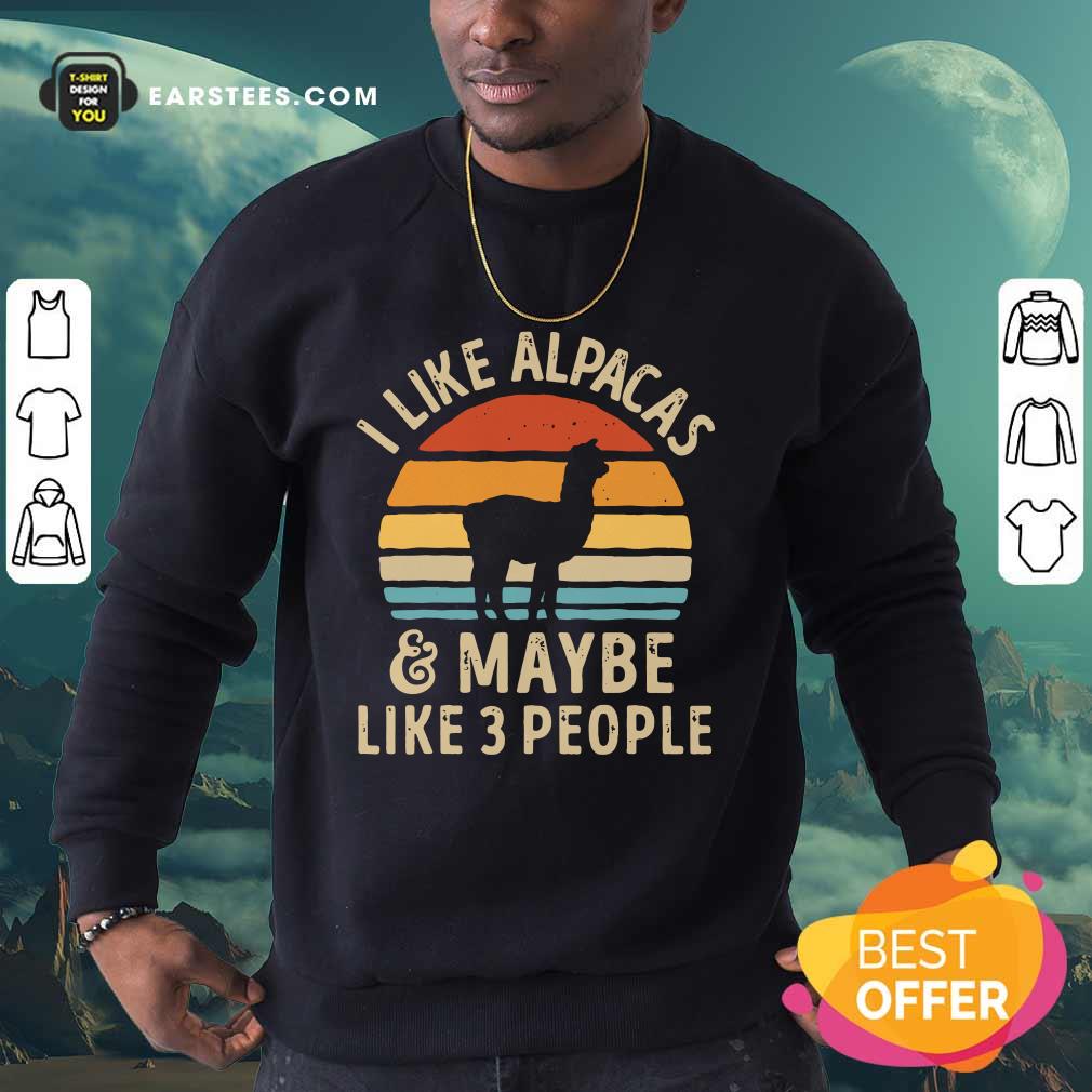 I Like Alpacas Vintage Shirt - Image 3