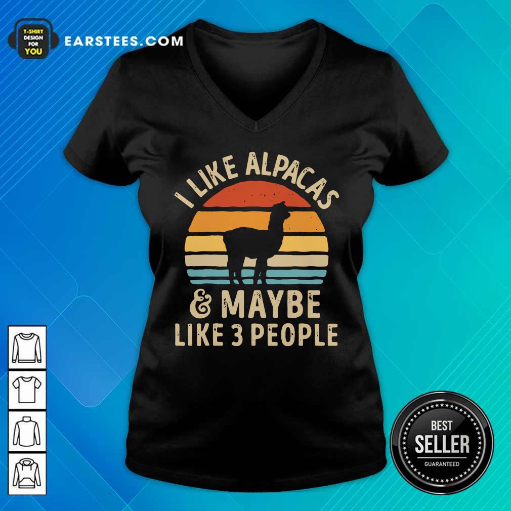 I Like Alpacas Vintage Shirt - Image 5