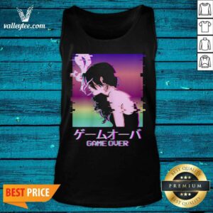 Alternative view of Japanese Sad Anime Girl Game Over Aesthetic Shirt