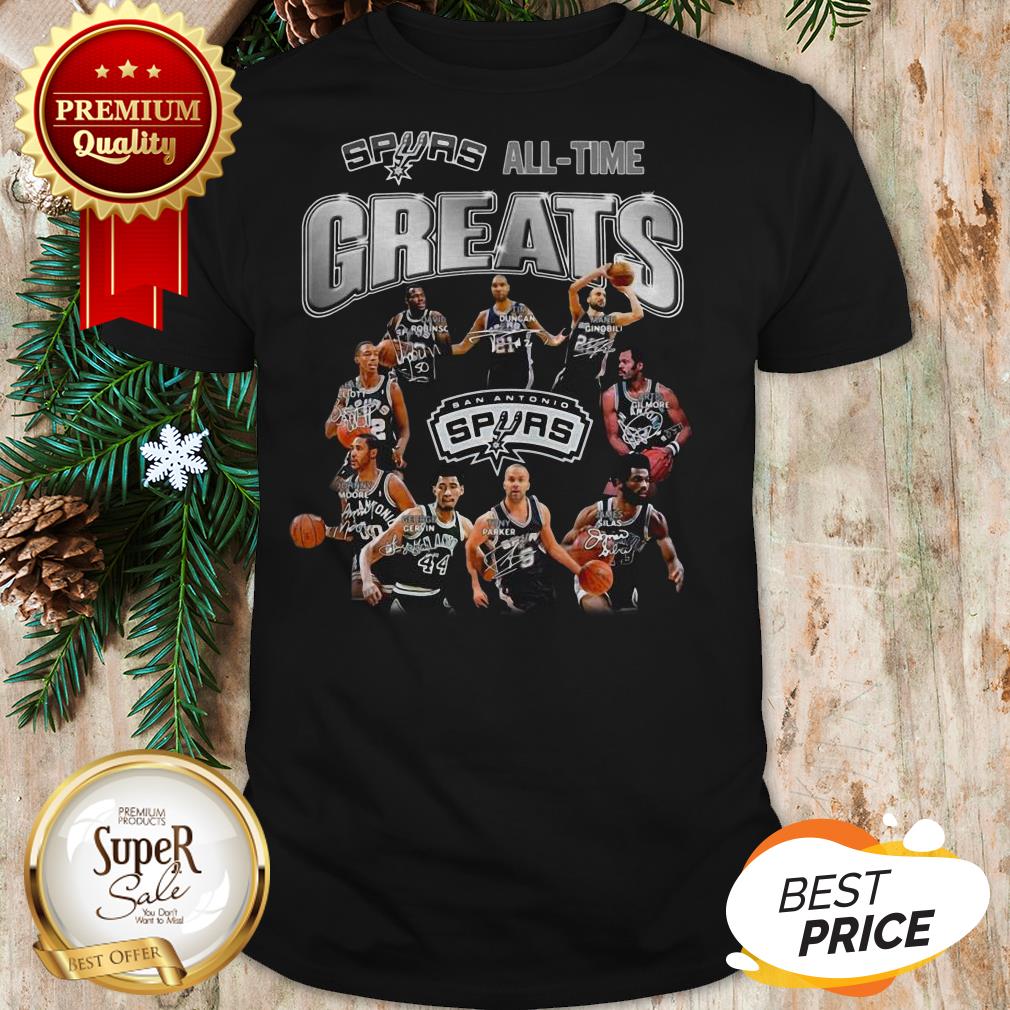San Antonio Spurs All Time Greats All Signature Shirt