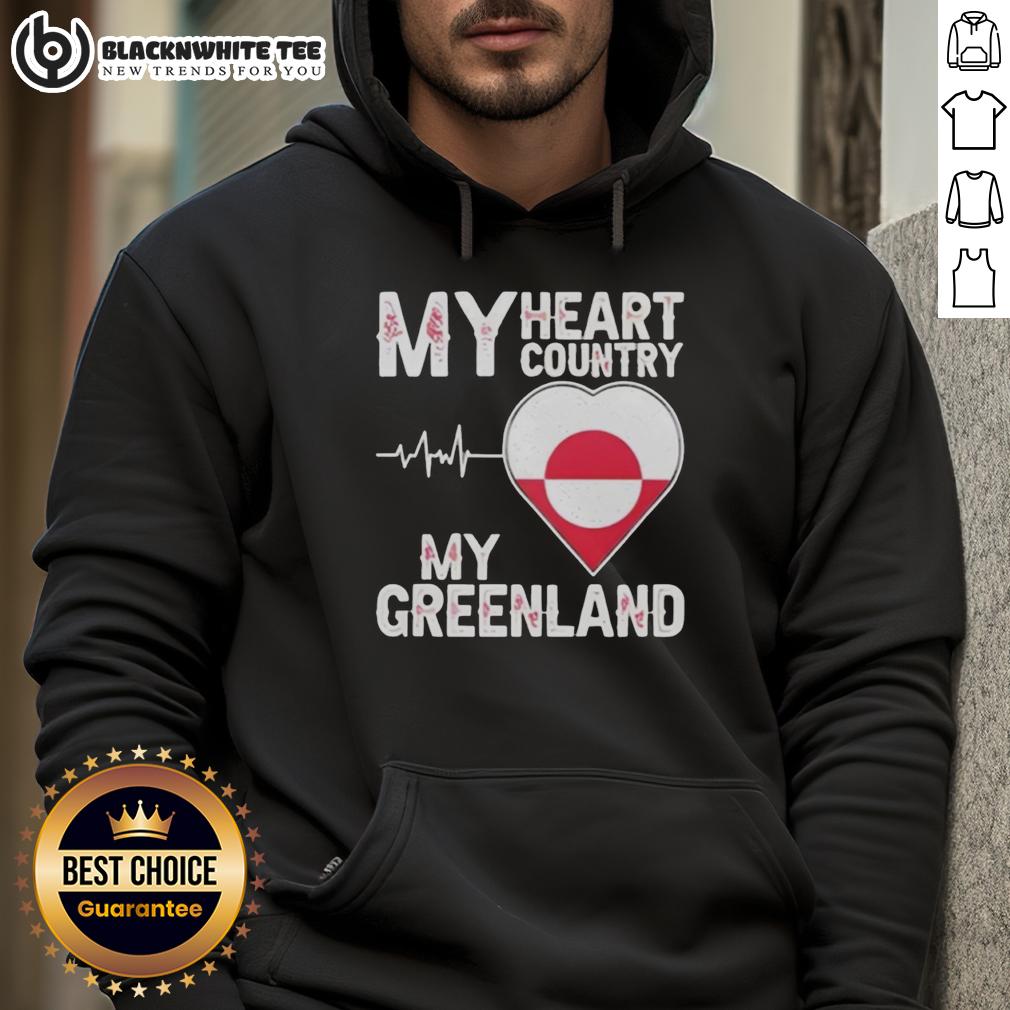 Top My Heart Country Heartbeat My Greenland T-Shirt - Image 2