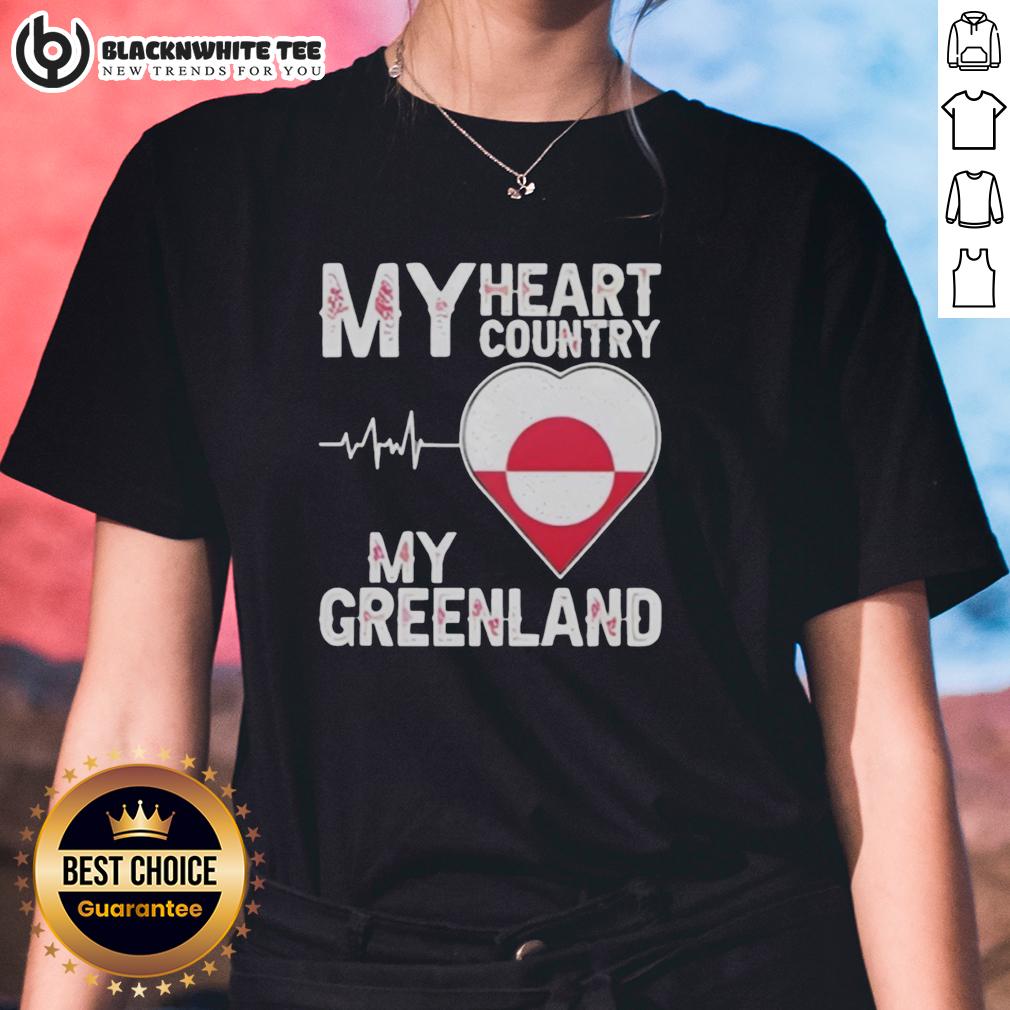 Top My Heart Country Heartbeat My Greenland T-Shirt - Image 3