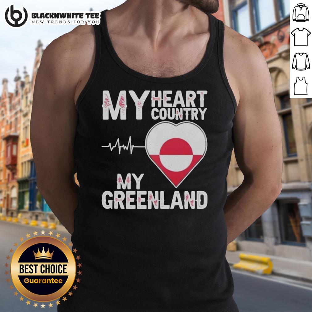 Top My Heart Country Heartbeat My Greenland T-Shirt - Image 4