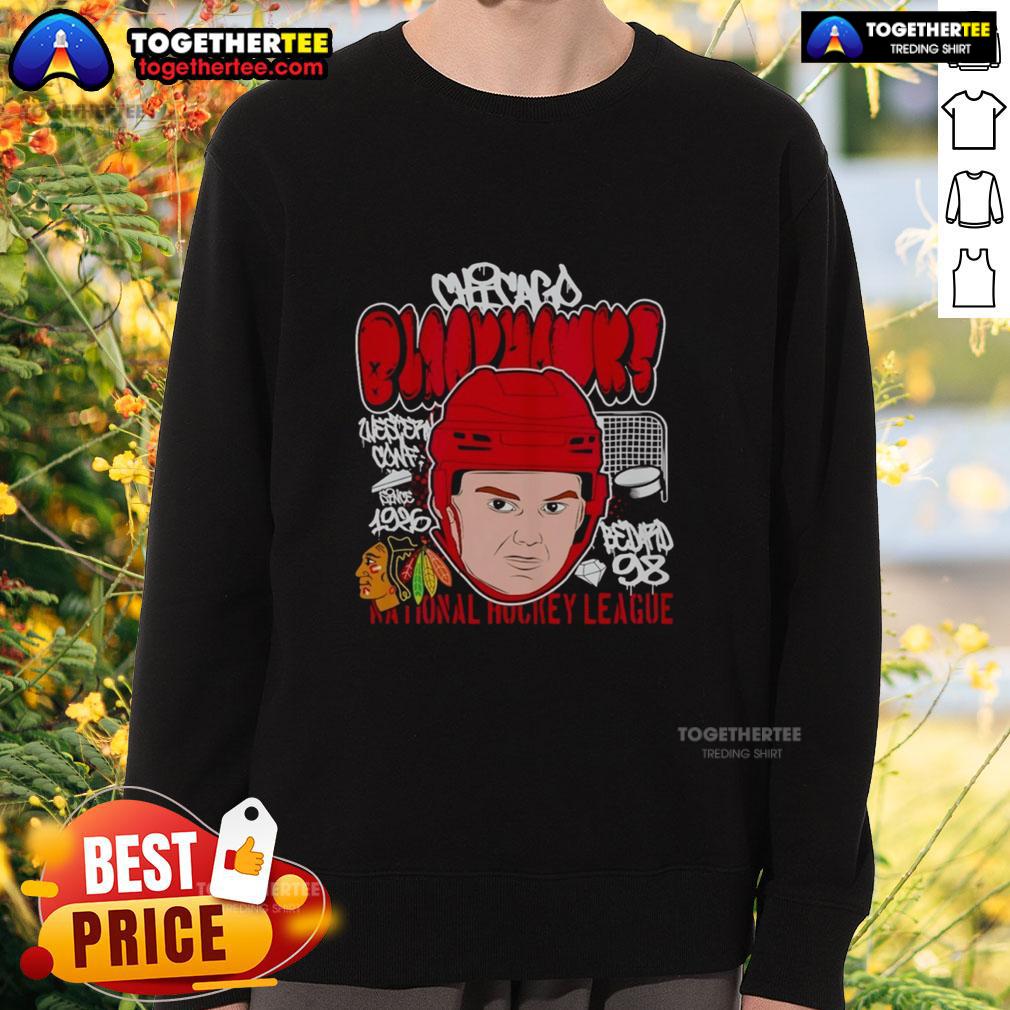 Nice Connor Bedard Big Head Chicago Blackhawks NHL Cartoon T-Shirt - Image 5