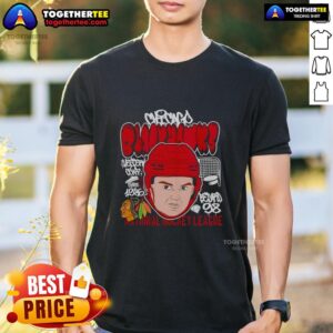 Nice Connor Bedard Big Head Chicago Blackhawks NHL Cartoon T-Shirt