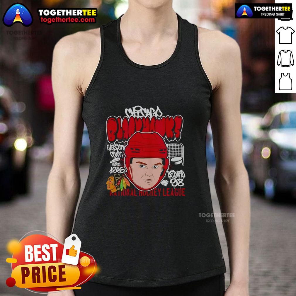 Nice Connor Bedard Big Head Chicago Blackhawks NHL Cartoon T-Shirt - Image 4